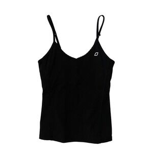 Lorna Jane Womens Activewear Cami Tank Top Spaghetti Strap Backless Black Size S